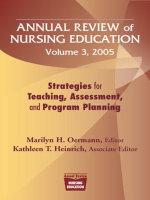 cover image of Annual Review of Nursing Education Volume 3, 2005